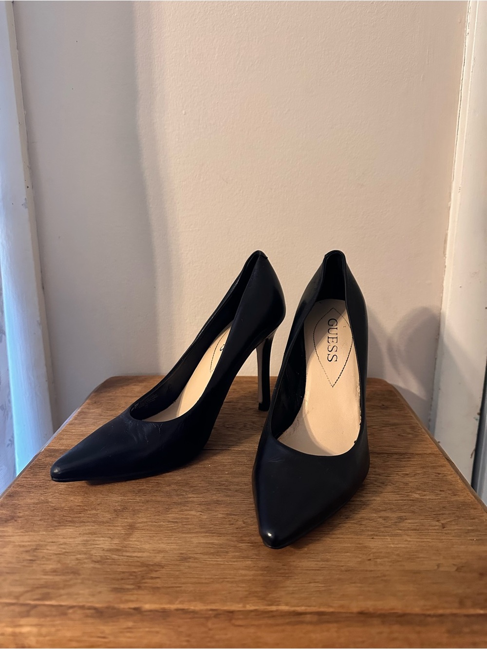 Guess Black Pointed Toe Stiletto Heels